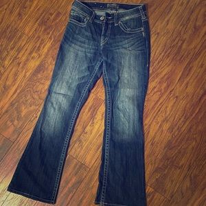 Silver SUKI flare denim pants